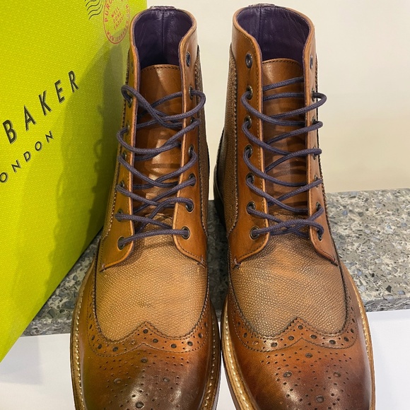 👞 TED BAKER “SEALLS 3” Men’s Leather Boots 👞 size: UK 9 / US 10 D - Picture 7 of 7